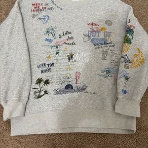 Abercrombie & Fitch oversized beach sweatshirt sz S